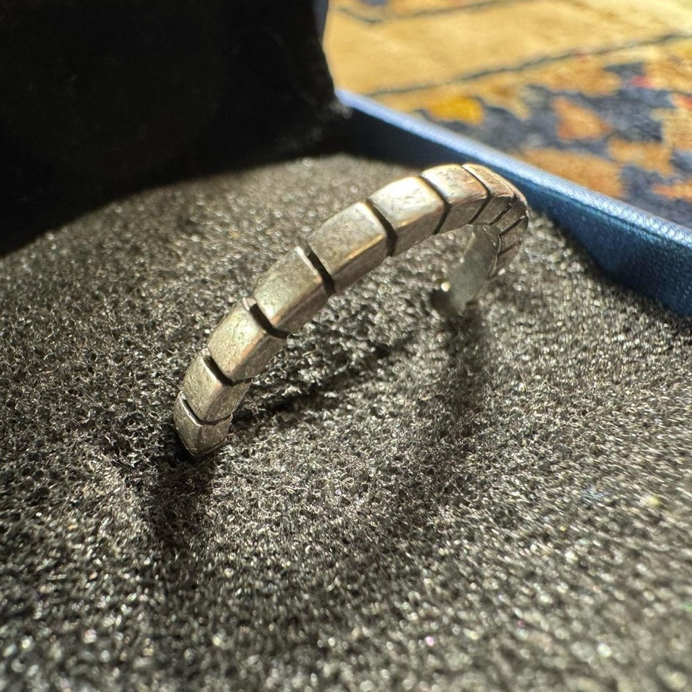 925 Sterling Silver Ring Segmented Block Pattern
Modern Minimalist Size 6